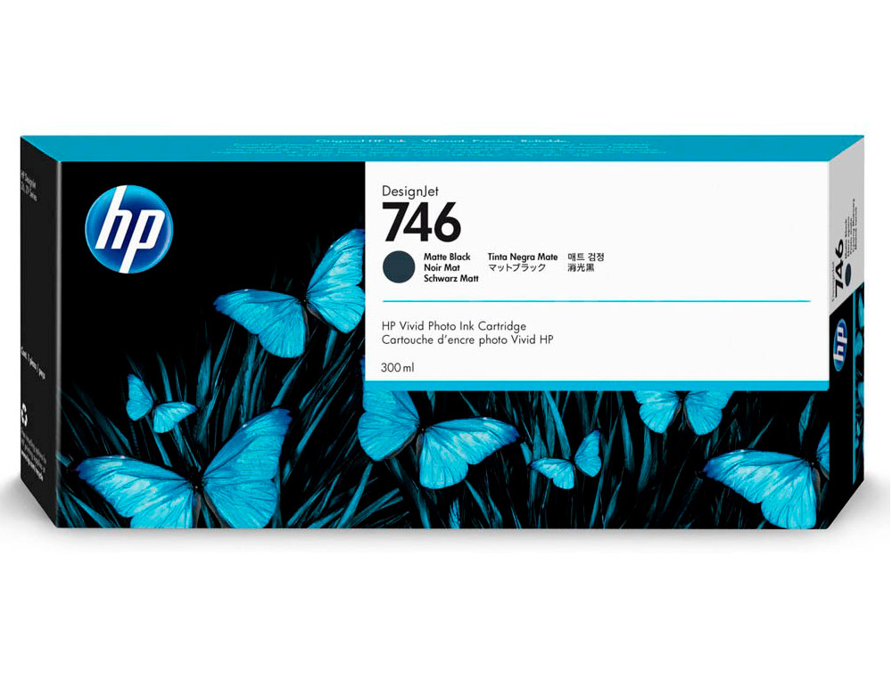 HP - Ink-jet n 746 300-ml matte negro /dnj z6/1000 paginas (Ref. P2V83A)