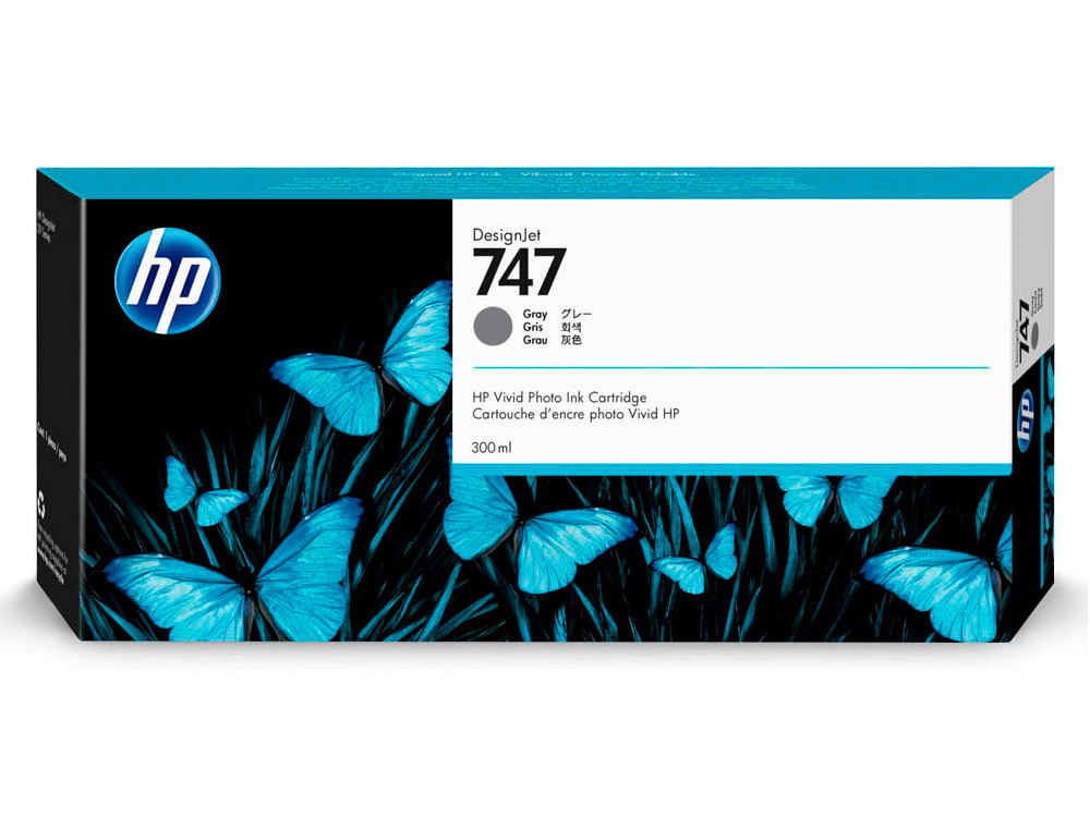 HP - Ink-jet n 747 300-ml gray /dnj z11/1000 paginas (Ref. P2V86A)