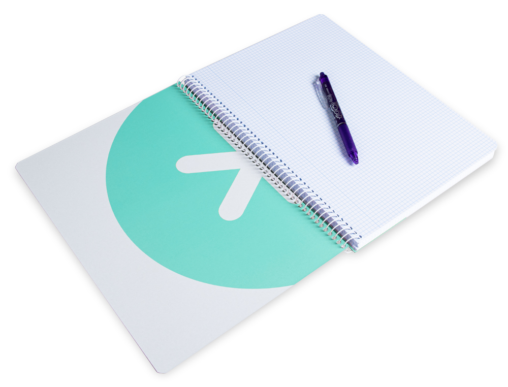 ANTARTIK - Cuaderno espiral liderpapel A4 tapa dura 80h 100gr cuadro 4mm con margen color menta (Ref. KB11)