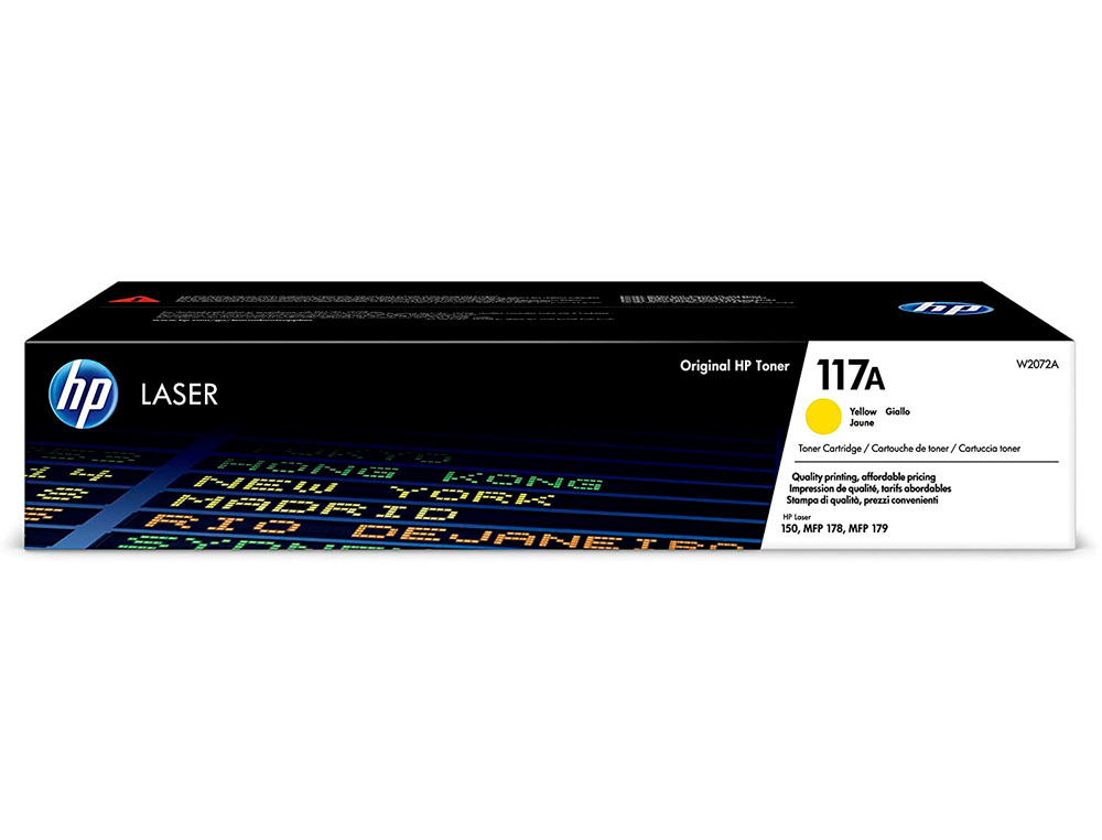 HP - Toner 117a laser color 150a / 150nw / 178nw / 178nwg / 179fnw amarillo 700 paginas (Ref. W2072A)