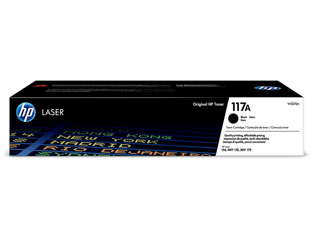 HP - Toner 117a laser color 150a / 150nw / 178nw / 178nwg / 179fnw negro 1000 paginas (Ref. W2070A)