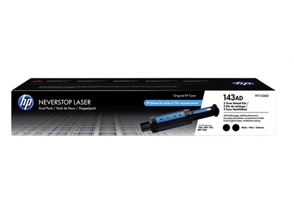 HP - Toner 143ad negro 2500 paginas pack de 2 unidades (Ref. W1143AD)