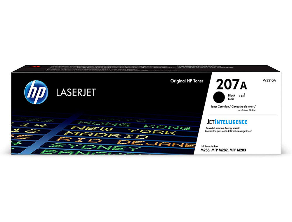 HP - Toner 207a laserjet m255 / mfp m282/ mfp m283 negro 1350 paginas (Ref. W2210A)