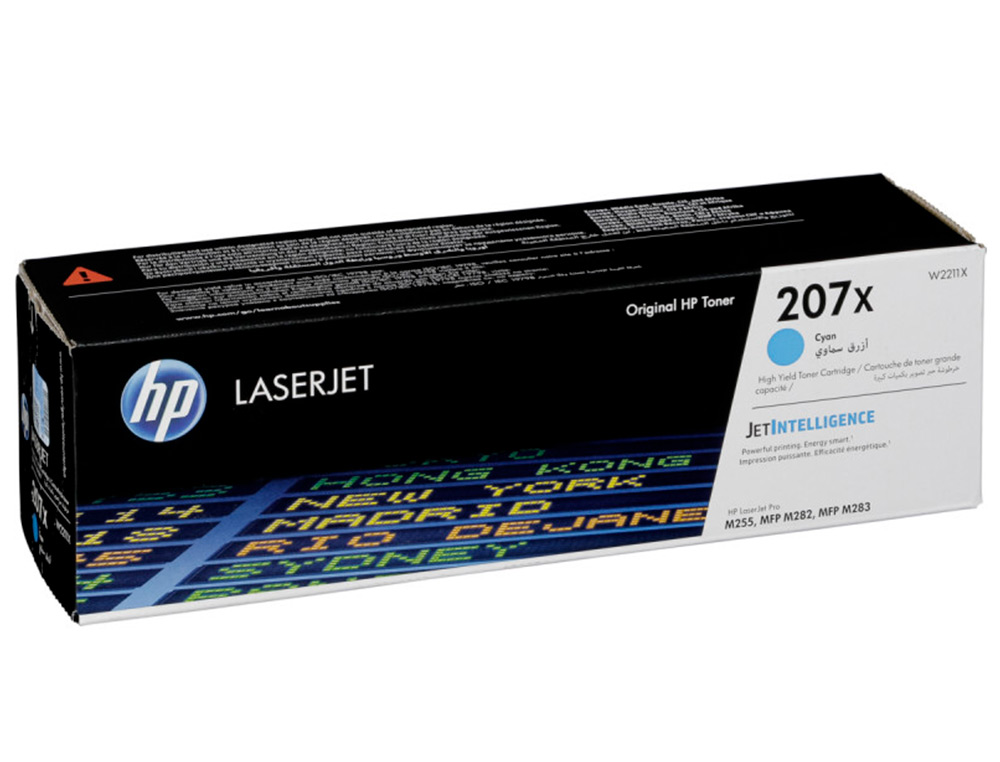 HP - Toner 207x color laserjet pro m282nw / m283fdn / m283fdw cian 2.450 paginas (Ref. W2211X)