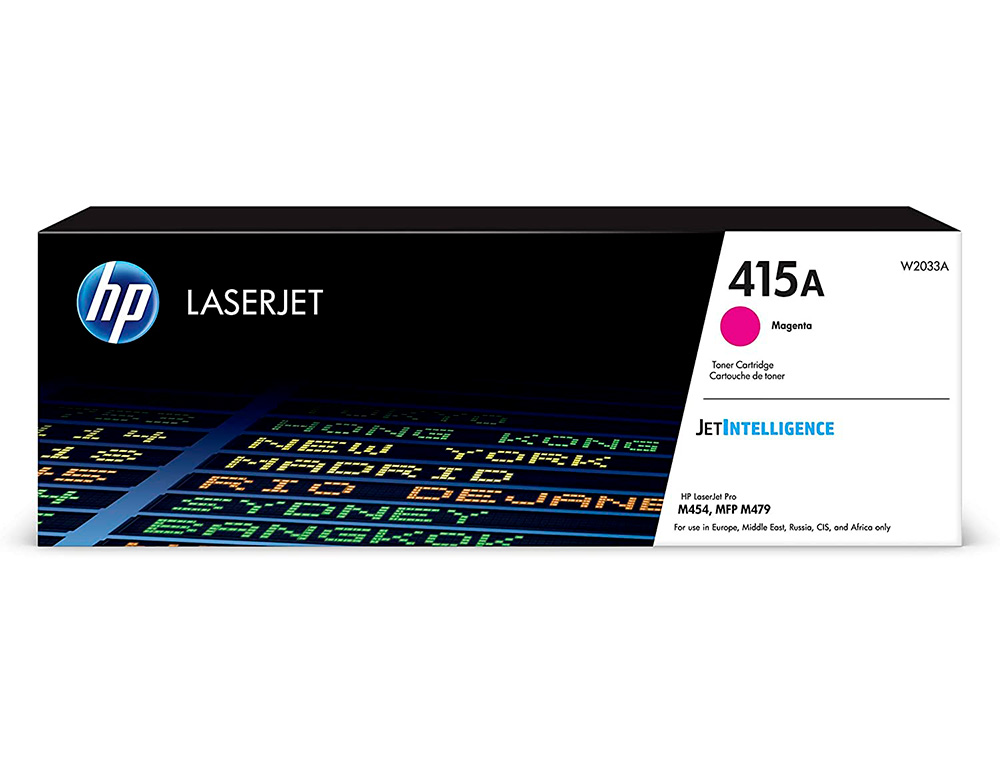 HP - Toner 415a para color laserjet pro m454 mfp m479 magenta 2100p (Ref. W2033A)