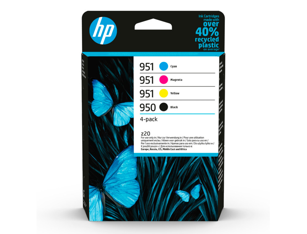 HP - Toner 950bk/951- 6zc65ae multipack negro/ cian / magenta / amarillo (Ref. 6ZC65AE)