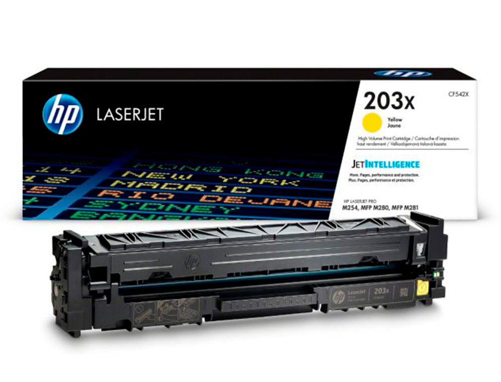 HP - Toner laserjet 203x m254dw / 280nw / 281fdw amarillo 2500 paginas (Ref. CF542X)