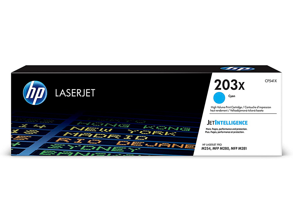 HP - Toner laserjet 203x m254dw / 280nw / 281fdw cian 2500 paginas (Ref. CF541X)