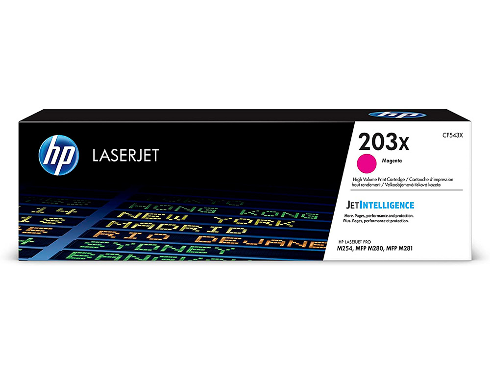 HP - Toner laserjet 203x m254dw / 280nw / 281fdw magenta 2500 paginas (Ref. CF543X)