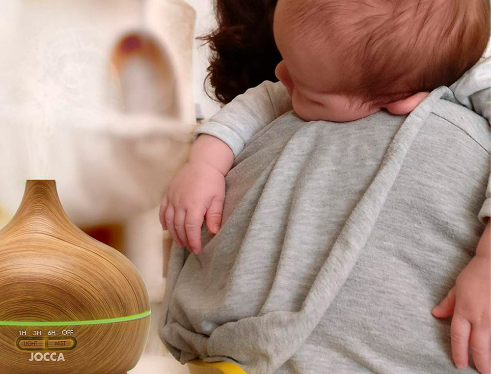 JOCCA - Difusor de aromas 7 modos iluminacion incluye usb capacidad 300 ml 170x170x170 mm (Ref. 1436)