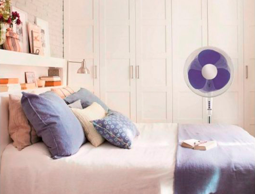 JOCCA - Ventilador de pie 3 velocidades cabezal reclinable 40w diametro 400 mm 420x520x1200mm (Ref. 1463)