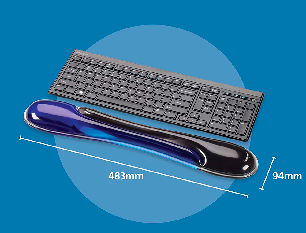 KENSINGTON - Reposamuñecas duo gel teclado color negro/azul 240x182x25 mm (Ref. 62397)