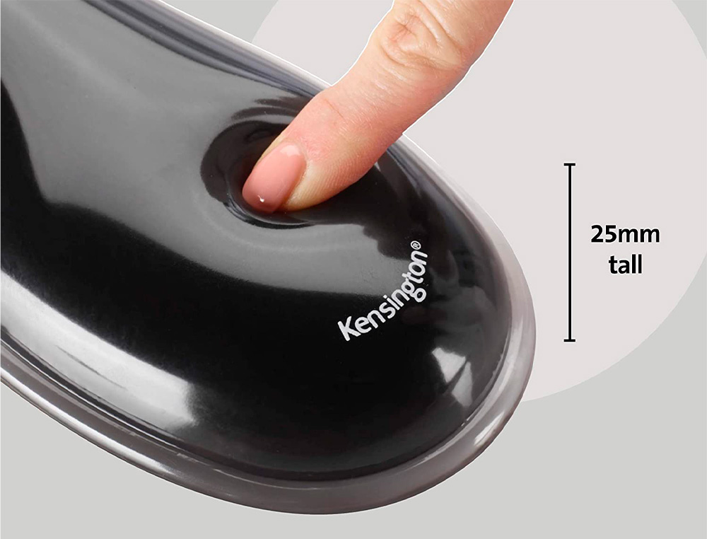KENSINGTON - Reposamuñecas duo gel teclado color negro/rojo 240x182x25 mm (Ref. 62398)