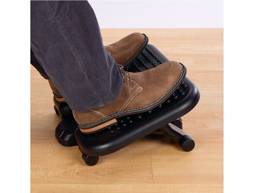 KENSINGTON - Reposapies solemassage 5 alturas ajustables color negro (Ref. 56155EU)