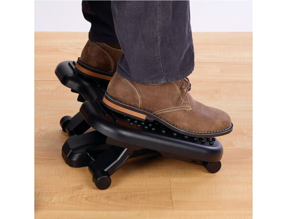 KENSINGTON - Reposapies solemassage 5 alturas ajustables color negro (Ref. 56155EU)