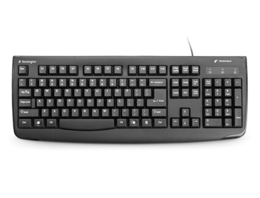 KENSINGTON - Teclado usb lavable pro fit con cable negro (Ref. K64407ES)