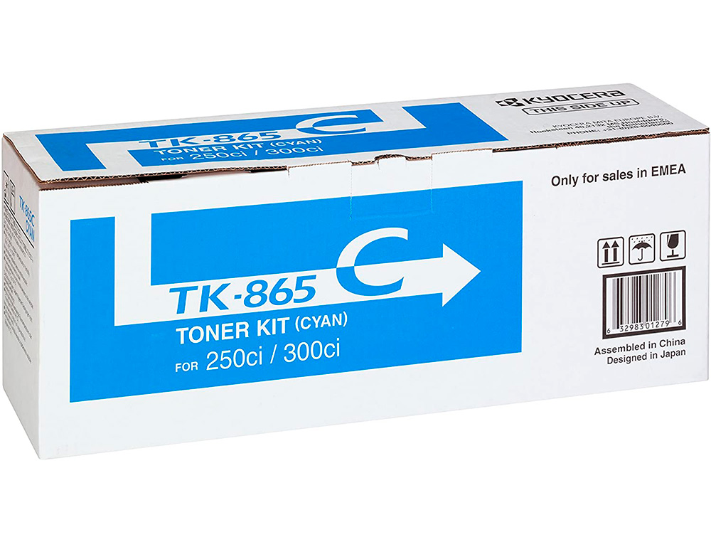 KYOCERA - Toner -mita copiadora cian taskalfa 200ci / 300ci tk865c 12.000 paginas (Ref. 1T02JZCEU0)