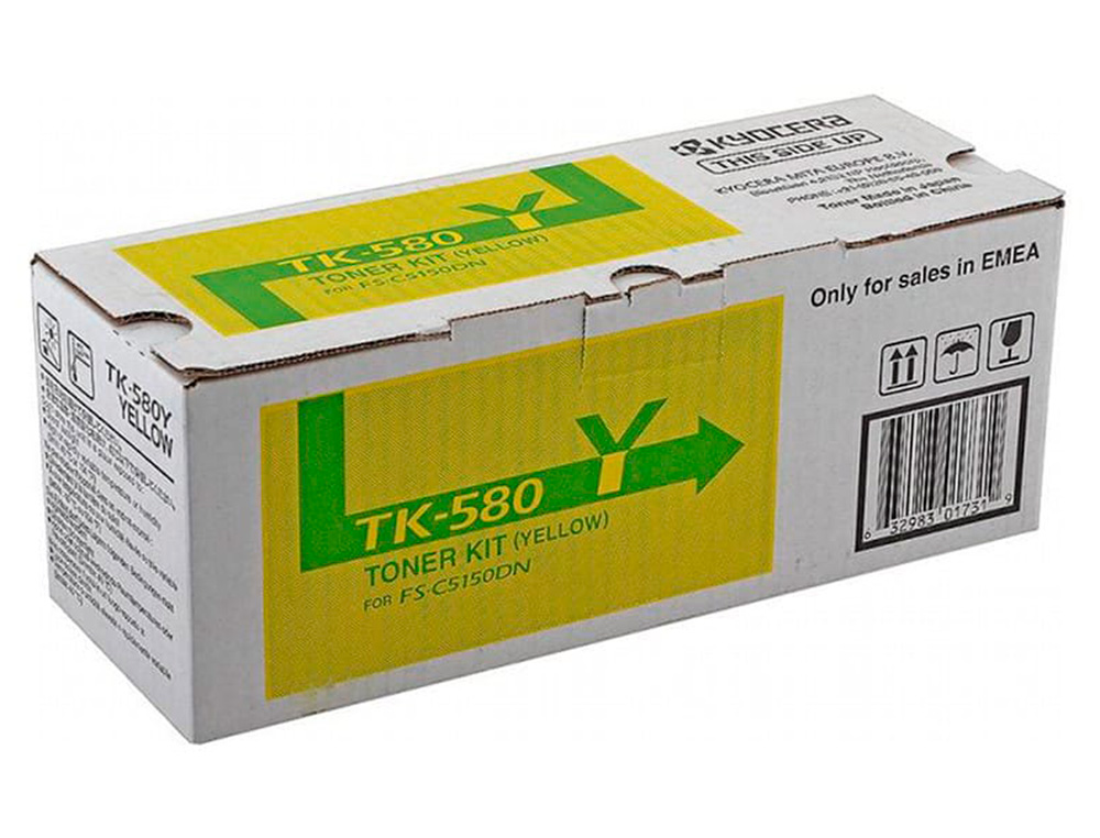 KYOCERA - Toner -mita fs-c5150dn p6021cdn amarillo tk-580y (Ref. 1T02KTANL0)