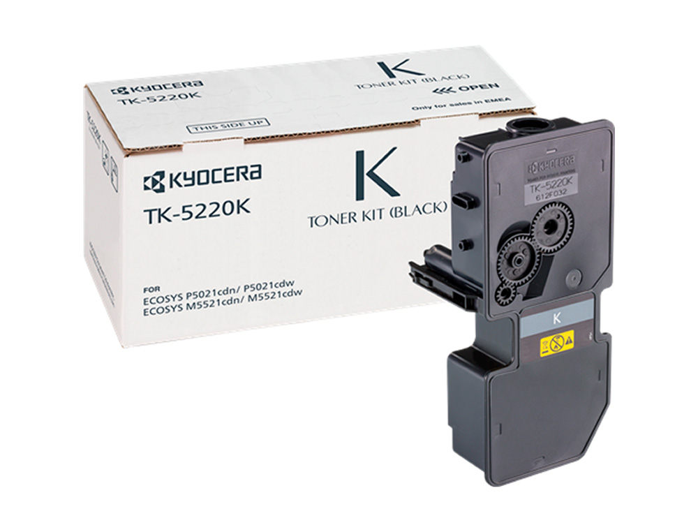KYOCERA - Toner mita tk-5220k negro ecosys m5521cdw, ecosys m5521cdn 1200 pag (Ref. 1T02R90NL1)
