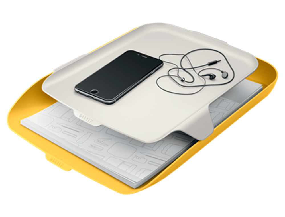 LEITZ - Bandeja organizadora plastico cosy amarillo 274x62x391mm (Ref. 52590019)