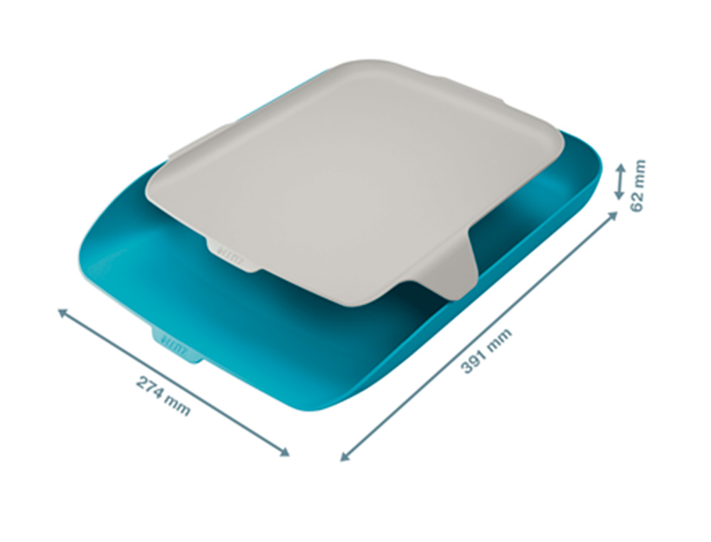 LEITZ - Bandeja organizadora plastico cosy azul 274x62x391 mm (Ref. 52590061)