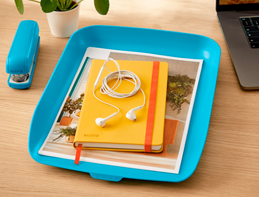 LEITZ - Bandeja sobremesa plastico cosy azul 268x126x358 mm (Ref. 53580061)