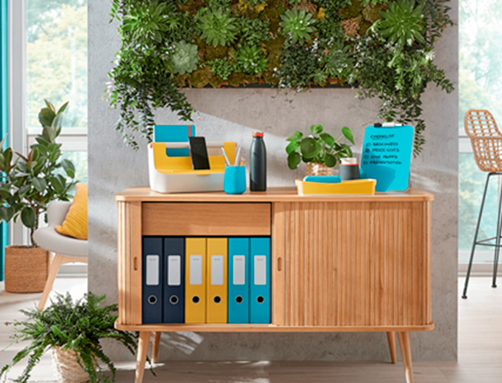 LEITZ - Bandeja sobremesa plastico cosy set de 2 unidades azul 274x81x407 mm (Ref. 53581061)