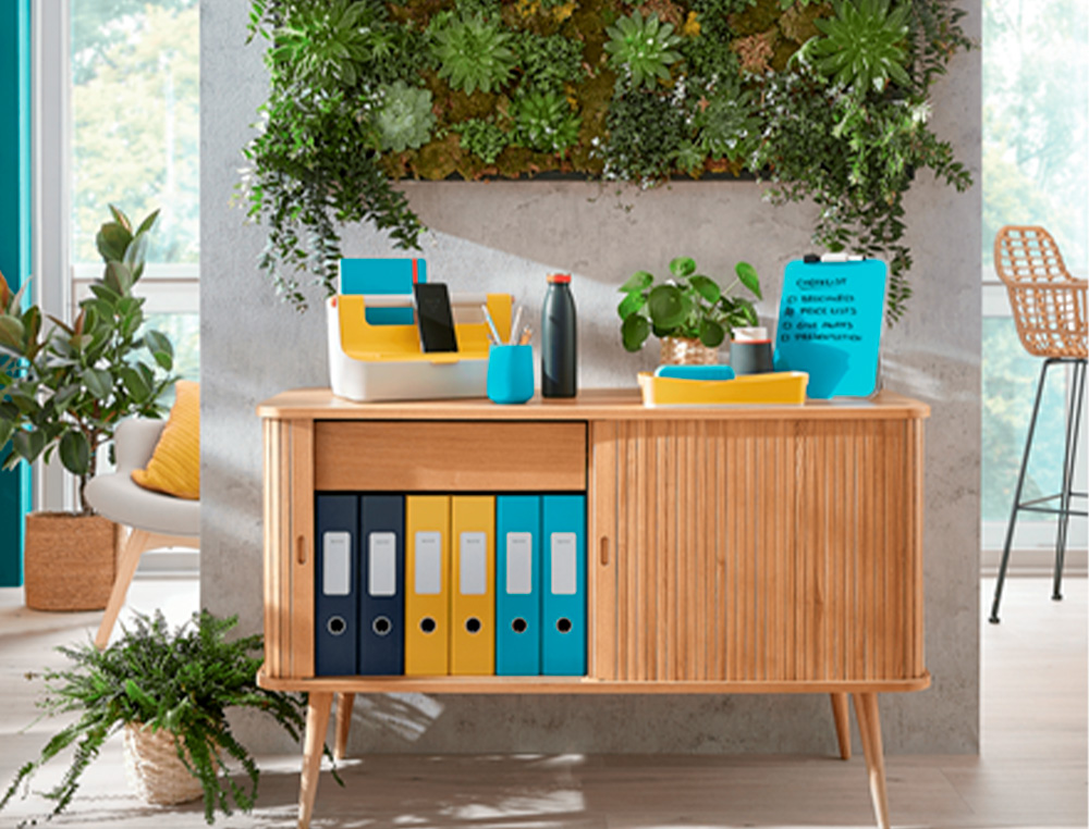 LEITZ - Bandeja sobremesa plastico cosy set de 3 unidades amarillo 274x120x456 mm (Ref. 53582019)