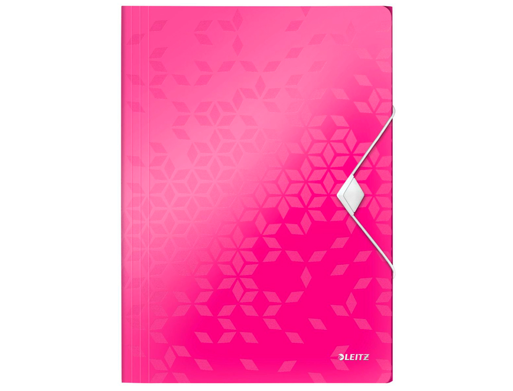 LEITZ - Carpeta wow gomas solapas polipropileno din A4 color fucsia (Ref. 45990123)
