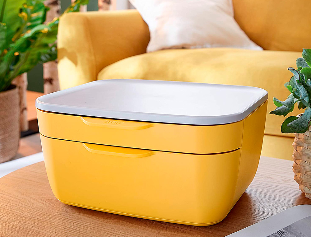 LEITZ - Fichero cajones de sobremesa cosy 2 cajones amarillo (Ref. 53570019)