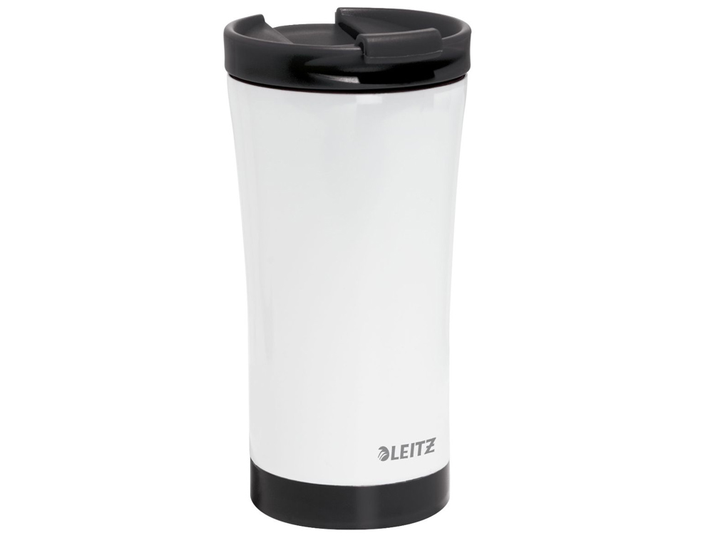 LEITZ - Taza wow travel termica doble pared acero inoxidable capacidad 380 ml color negro (Ref. 90140095)