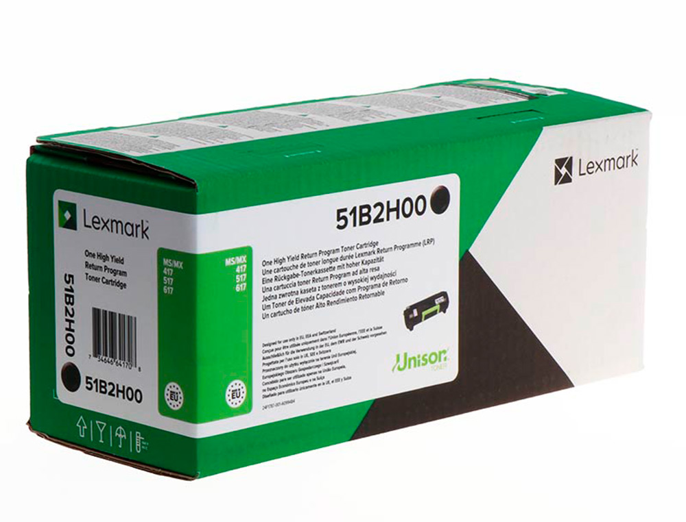 LEXMARK - Toner laser 51b2h00 ms417 / mx417 negro 8500 paginas (Ref. 51B2H00)
