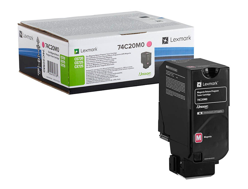 LEXMARK - Toner laser 74c20m0 cx725de / cs720de / cs725de magenta 3000 paginas (Ref. 74C20M0)