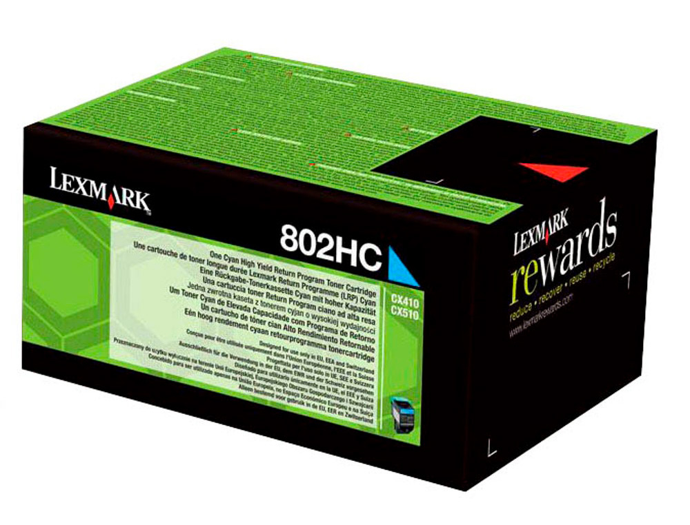 LEXMARK - Toner laser 80c2hce cian 3000 paginas (Ref. 80C2HCE)