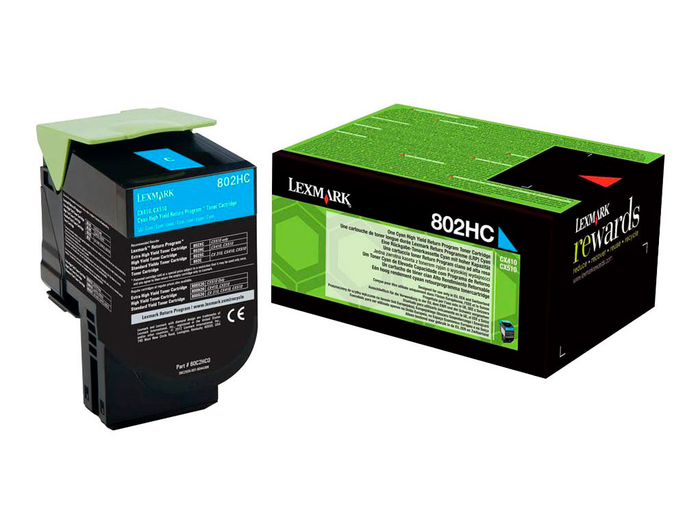 LEXMARK - Toner laser 80c2hce cian 3000 paginas (Ref. 80C2HCE)
