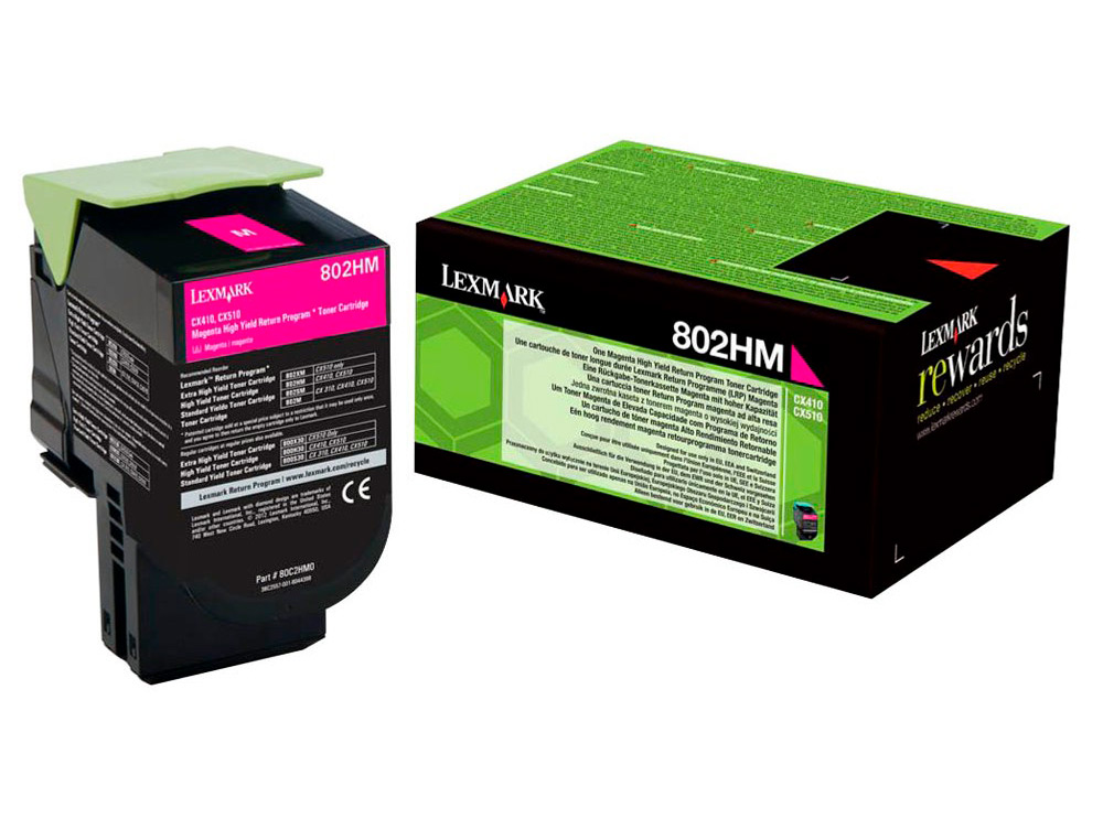 LEXMARK - Toner laser 80c2hme magenta 3000 paginas (Ref. 80C2HME)