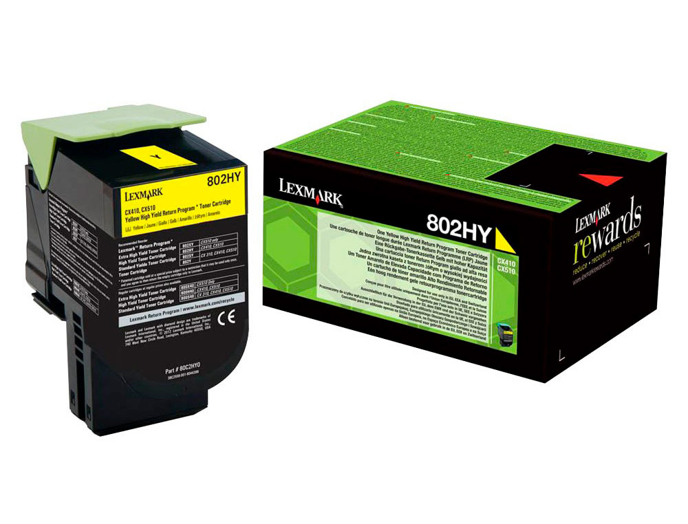 LEXMARK - Toner laser 80c2hye amarillo 3000 paginas (Ref. 80C2HYE)
