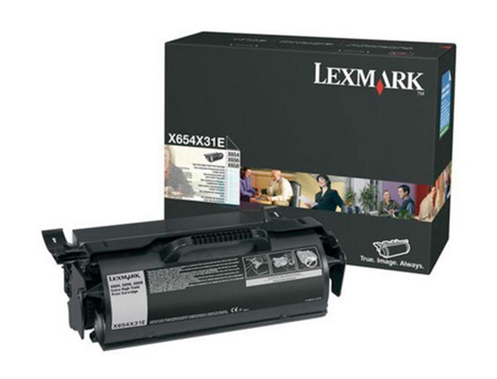LEXMARK - Toner laser x654x31e / x654de/ 654 / 656de / 658de negro 36000 paginas (Ref. X654X31E)