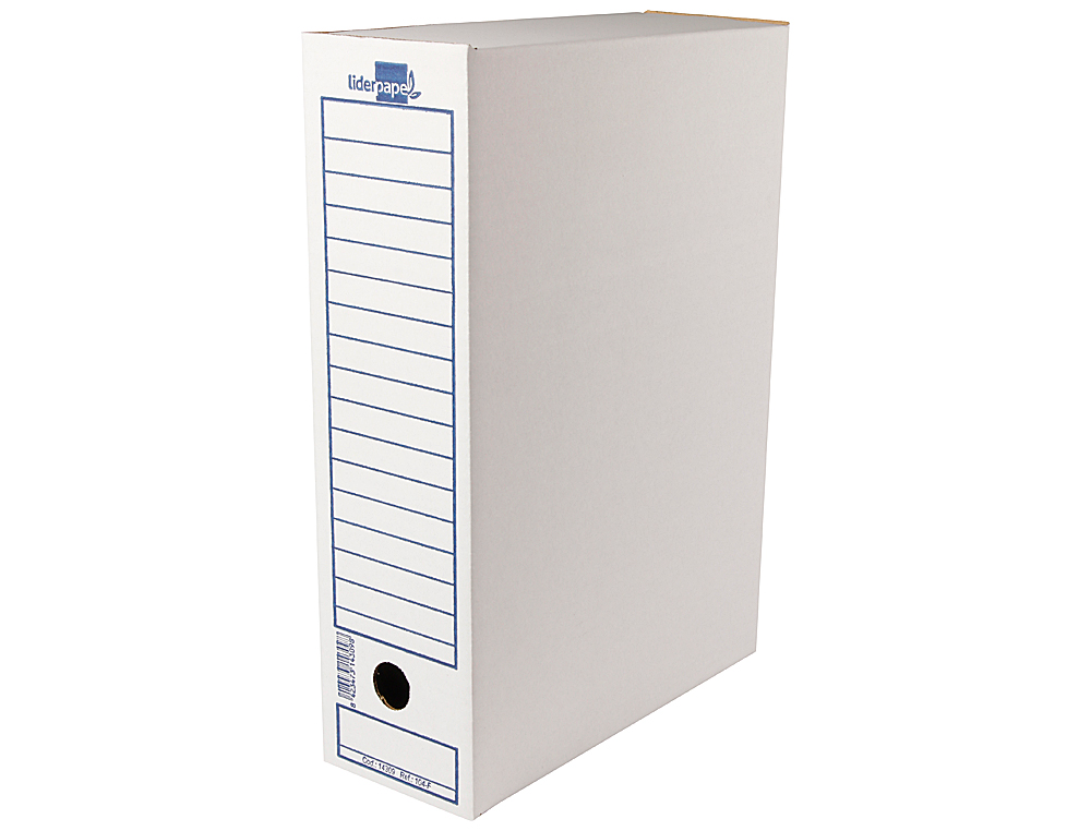 LIDERPAPEL - Caja archivo definitivo carton folio prolongado 388x275x116 mm 340 g/m2 (Ref. DF22)