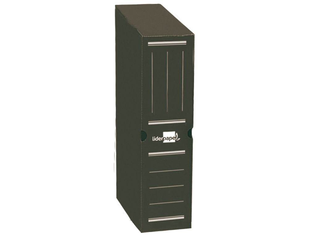 LIDERPAPEL - Caja archivo definitivo plastico gris 387x275x105 mm (Ref. DF16)