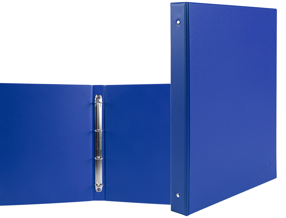 LIDERPAPEL - Carpeta 4 anillas 25 mm redodas plastico folio color azul marino (Ref. CA96)