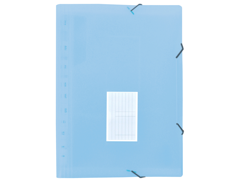 LIDERPAPEL - Carpeta clasificador fuelle polipropileno din A4 celeste opaco 13 departamentos (Ref. FU39)