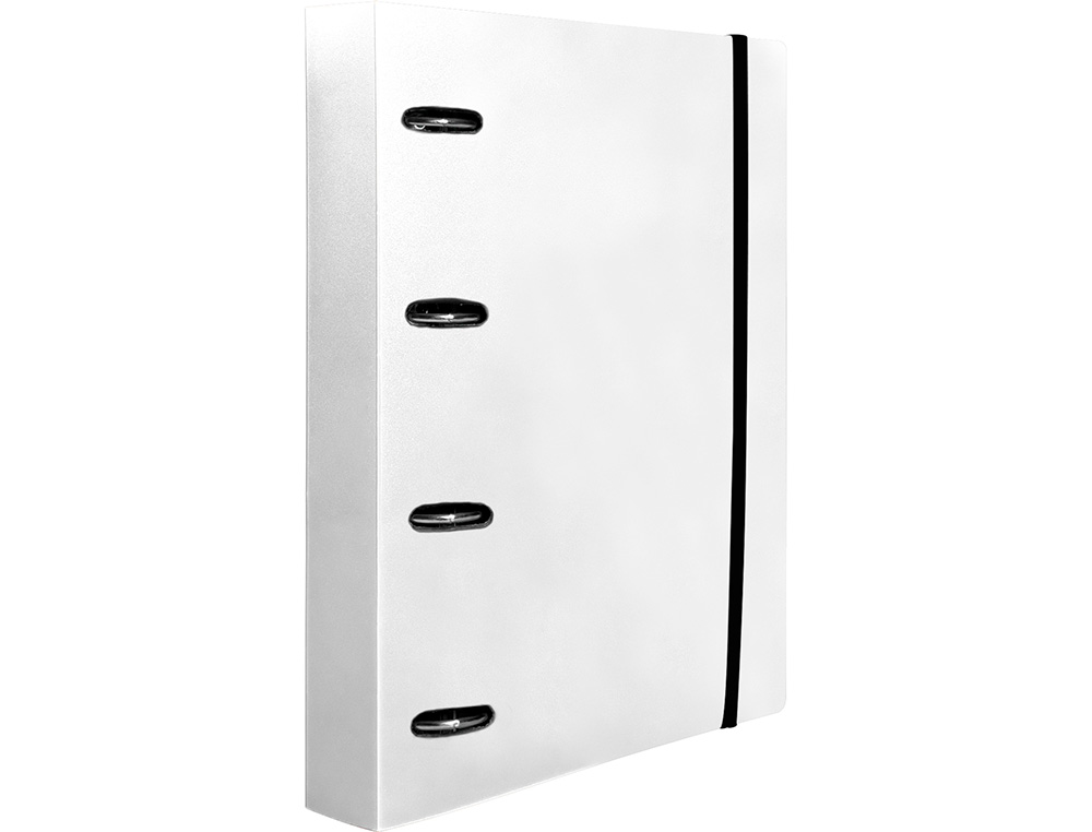 LIDERPAPEL - Carpeta con recambio A4 cuadro 5mm 100 hojas 80g polipropileno 4 anillas mixtas 25mm transparente (Ref. CH53)