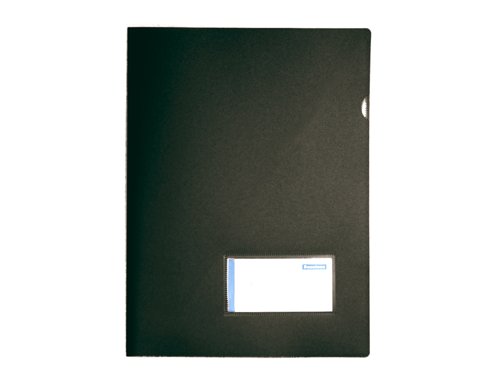 LIDERPAPEL - Carpeta dossier A4 u ero negro opaco (Ref. BL24)