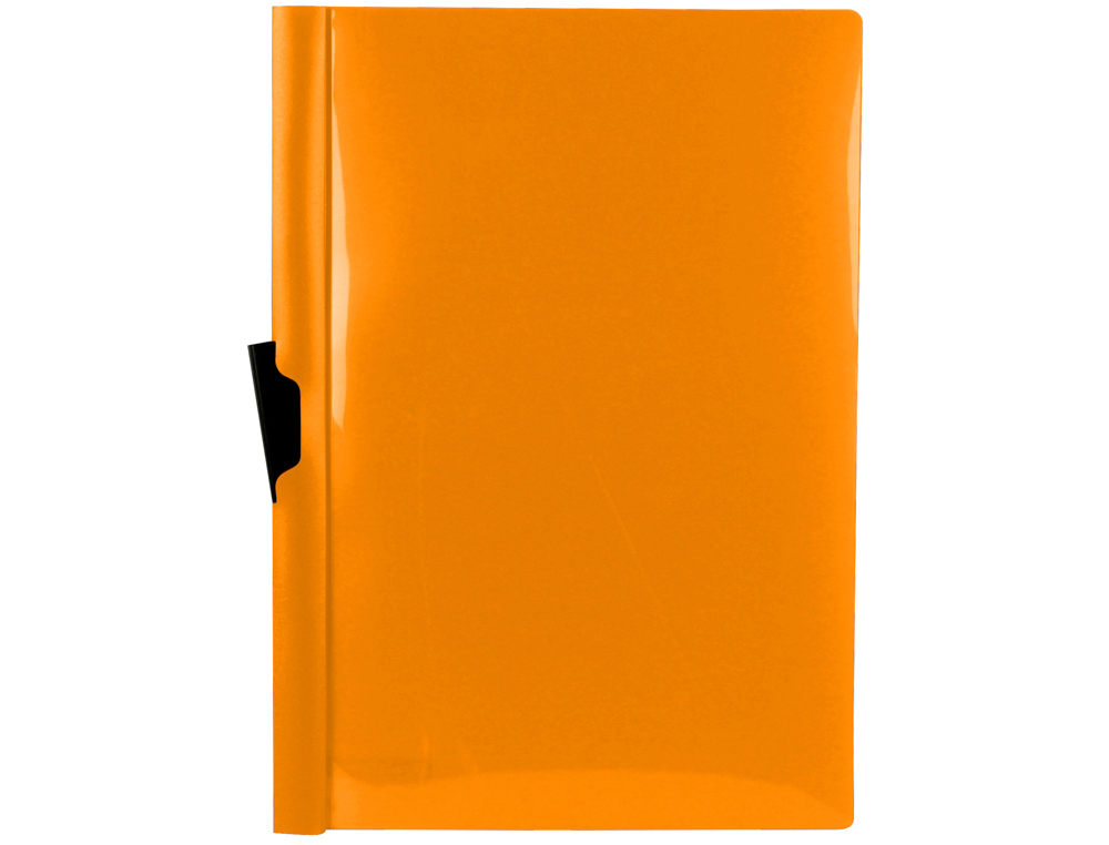 LIDERPAPEL - Carpeta dossier pinza lateral polipropileno din A4 naranja fluor opaco 30 hojas pinza deslizante (Ref. DP22)