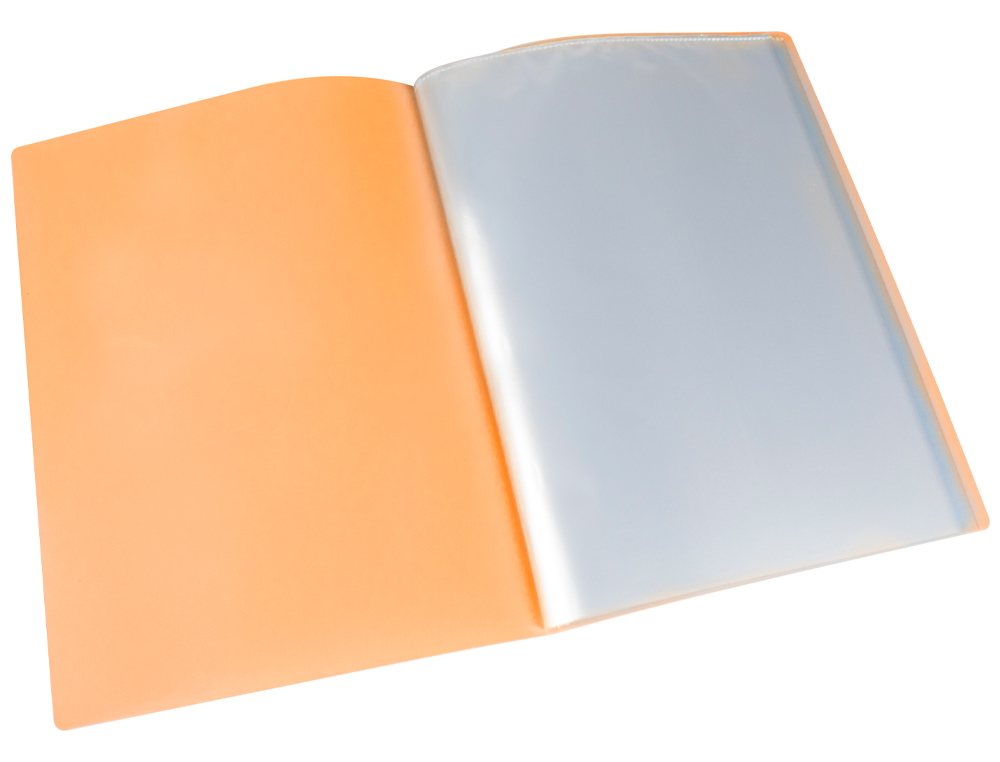 LIDERPAPEL - Carpeta escaparate 20 fundas polipropileno din A4 naranja fluor opaco (Ref. EC68)