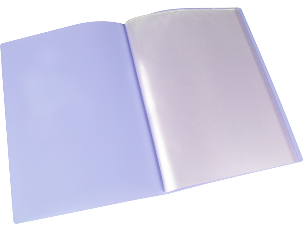 LIDERPAPEL - Carpeta escaparate 60 fundas polipropileno din A4 lavanda opaco (Ref. EC87)