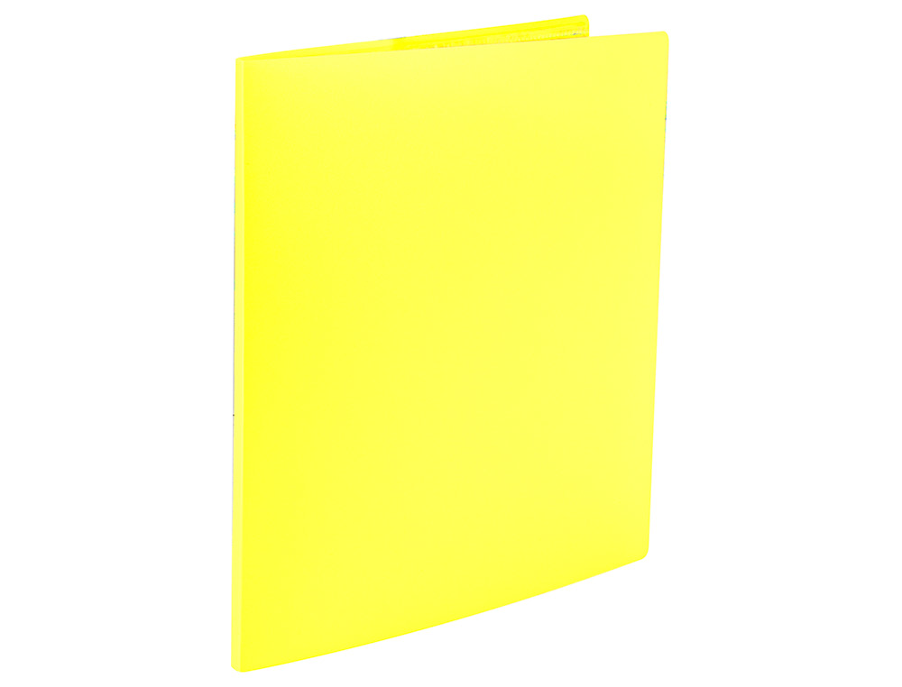 LIDERPAPEL - Carpeta escaparate 80 fundas polipropileno din A4 amarillo fluor opaco (Ref. EC96)