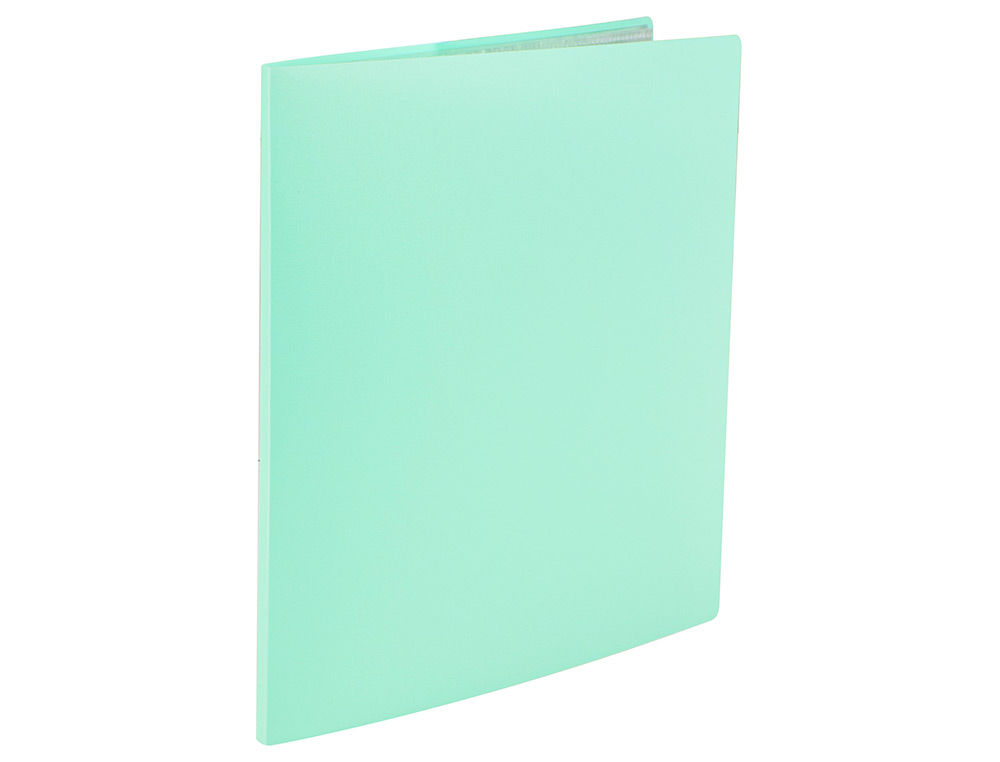 LIDERPAPEL - Carpeta escaparate 80 fundas polipropileno din A4 verde manzana opaco (Ref. JC11)