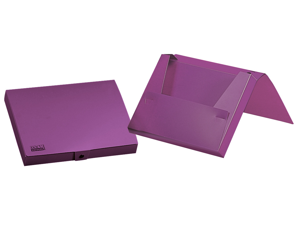 LIDERPAPEL - Carpeta portadocumentos gomas polipropileno din A4 lavanda opaco lomo 25 mm (Ref. SS50)